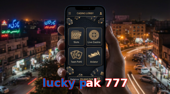 Main screen of Lucky Pak 777 app page for PK players