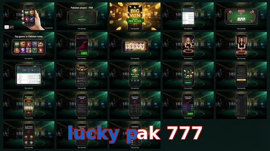 Main screen of Lucky Pak 777 bet page for PK players