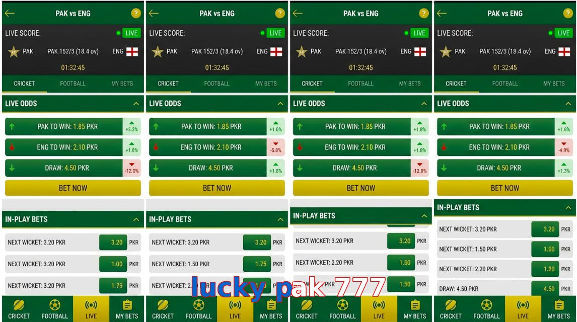 Game list for Lucky Pak 777 bet section