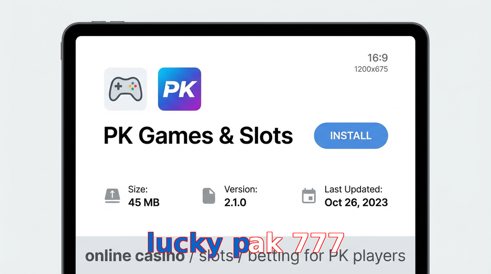 Game list for Lucky Pak 777 gameapk section