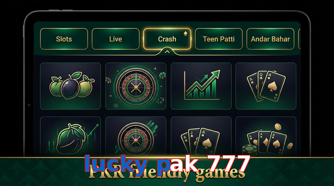 Game list for Lucky Pak 777 games section