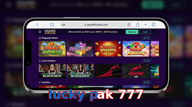 Main screen of Lucky Pak 777 ios page for PK players